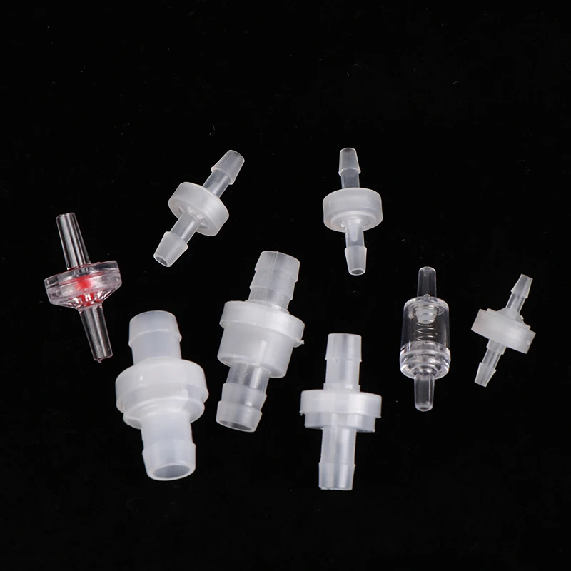 Plastic One-Way Non-Return Pagoda Inline Fluids Check Valve for Fuel Gas Liquid Ozone-Resistant Water Stop 3~12mm