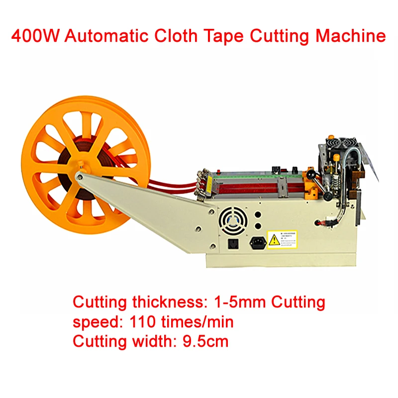 

400W Automatic Cloth Tape Cutting Machine LCD screen Hot and Cold Knife Tube Zipper Heat Shrink Cutter Cutting Machine