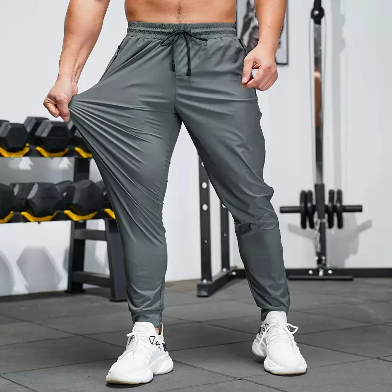 Sportbroek voor heren Lente zomer Hardloopbroek Workout Actieve broek Slank ijszijde Sneldrogend Skinny joggingbroek Joggers