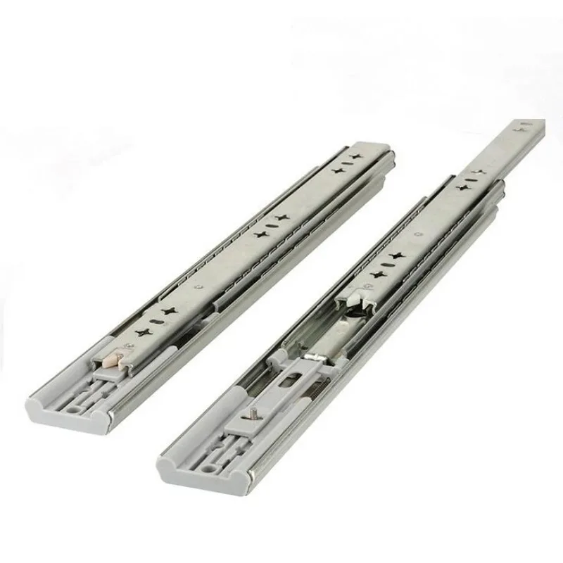 Heavy-Duty 53cm Wide Three-Section Industrial Slide Rail with Lock for Cabinet RV Drawer Slide Rail for Kitchen Storage