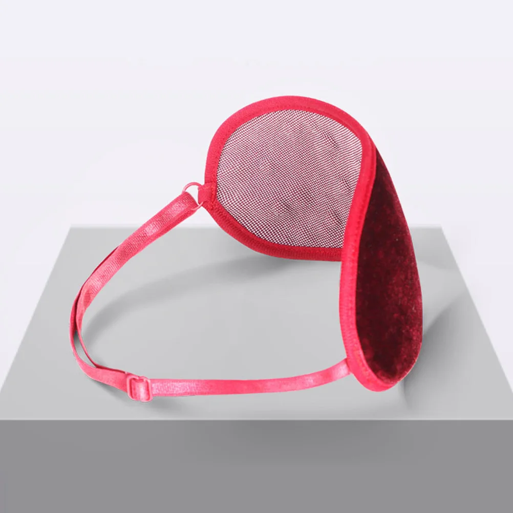 

Cloth Sleeping Eye Mask Lightweight Breathable Shading Mask Comfortable For Home Travel Outdoor Use (Grey Red)