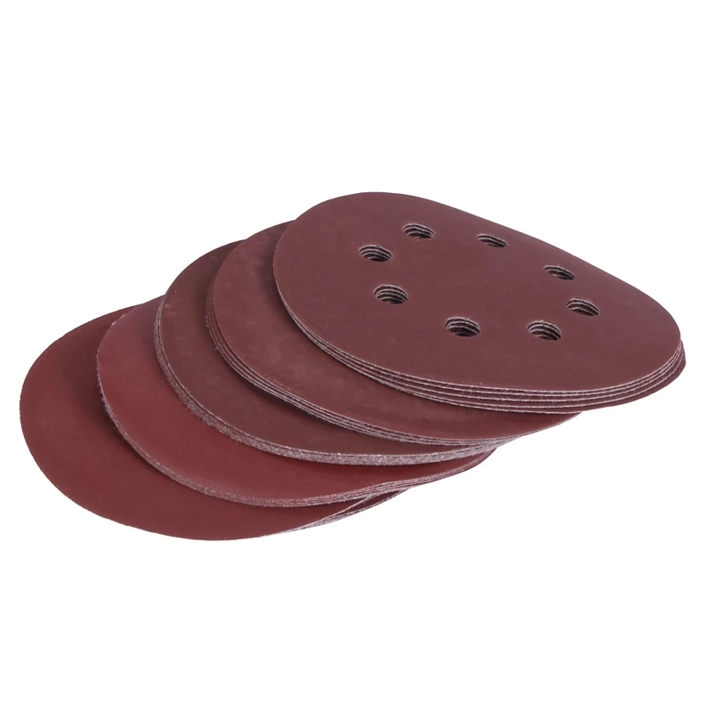 Dischi abrasivi da 25 pezzi da 5 pollici 125 mm carta vetrata a 8 fori grana 800 1000 1200 1500 2000