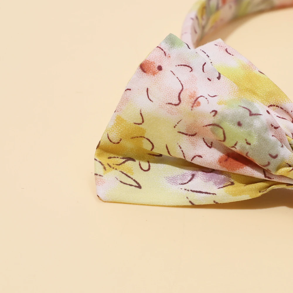 New Hair Hoops for Baby Girls Hairbands Retro French Print Style Fashion Latest Designer Bows Hairband Hair Accessories