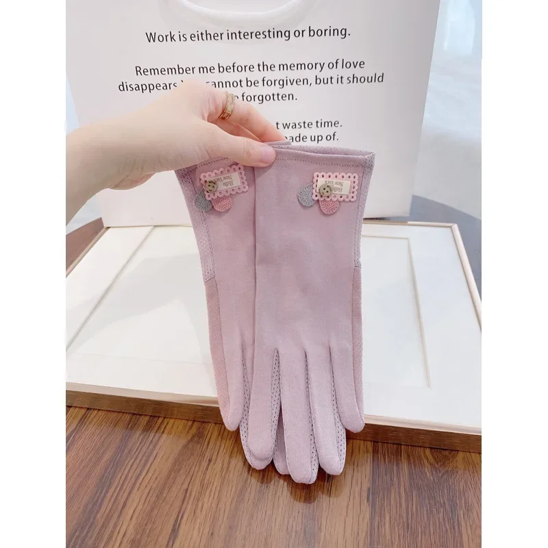 النساء قفازات واقية من الشمس الصيف قفازات الحماية من الشمس عدم الانزلاق قفازات شاشة اللمس الدراجات القيادة القفازات رقيقة المضادة للأشعة فوق البنفسجية قفازات