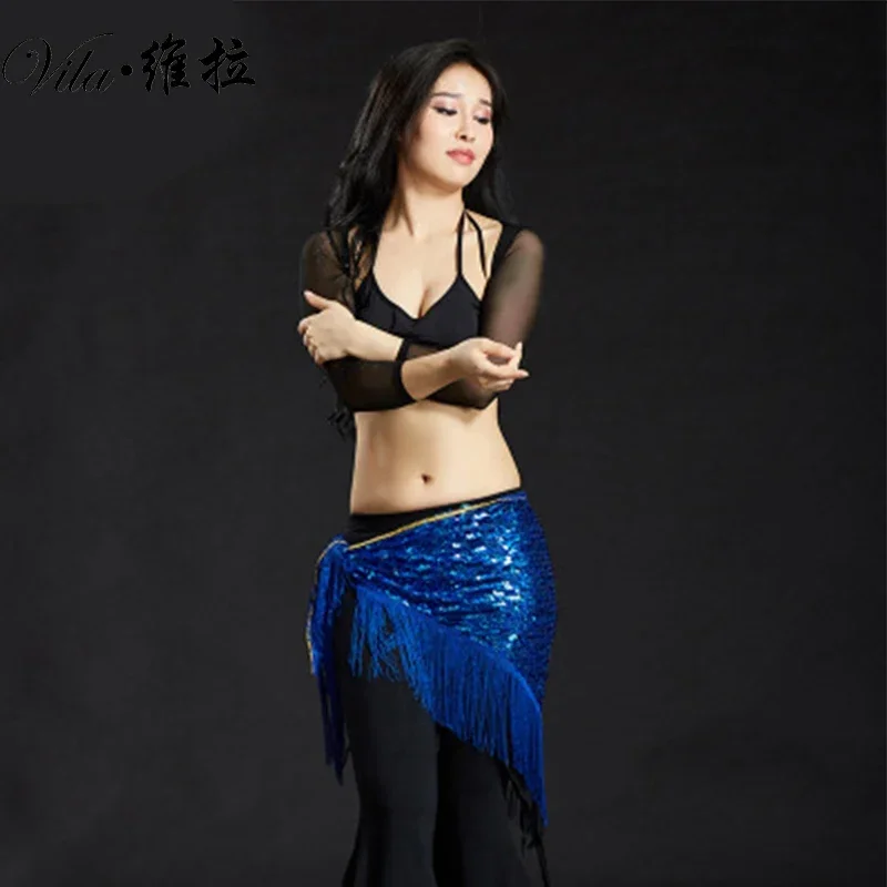 Adult Fringe Sequin Belly Dance Belt Hip Scarves Scarf Oriental Costumes for Sale Women Bellydance Eastern Mermaid Dancing Wear