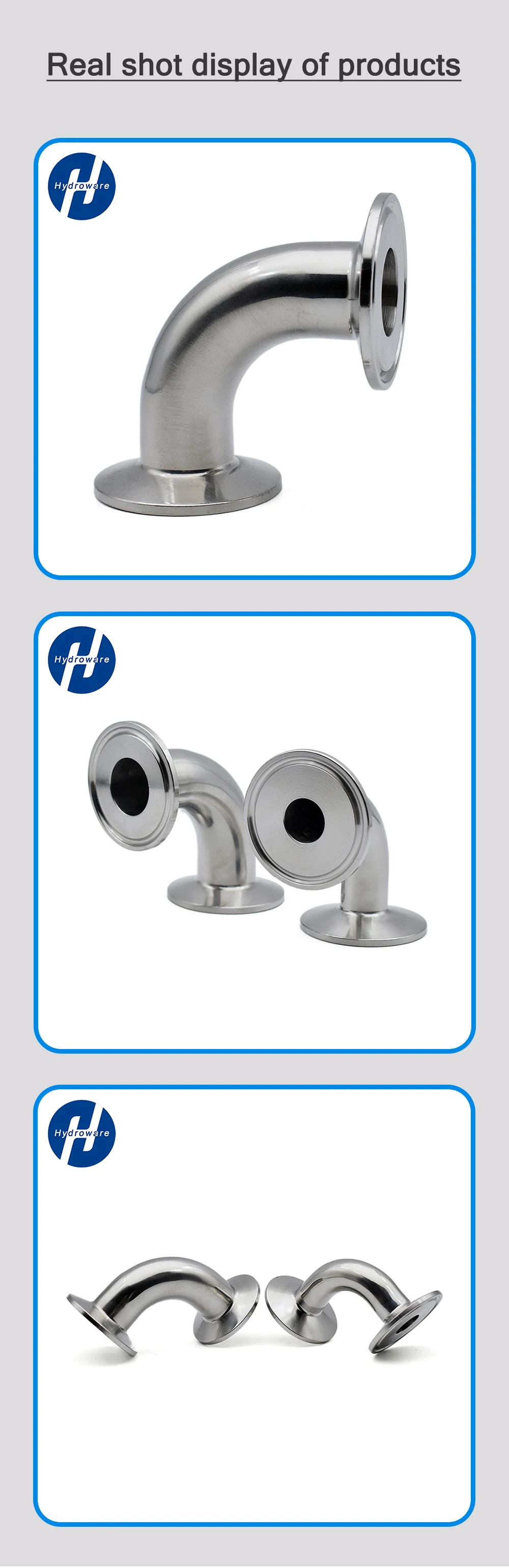 3/4" 1" 2" 3" 4" 19mm-108mm SS304/316 Edelstahl Tri-Clamp 90-Grad-Winkelrohrverschraubung OD Ferrule 50,5 64 77,5 119mm für Heimbrauer – Detail 3