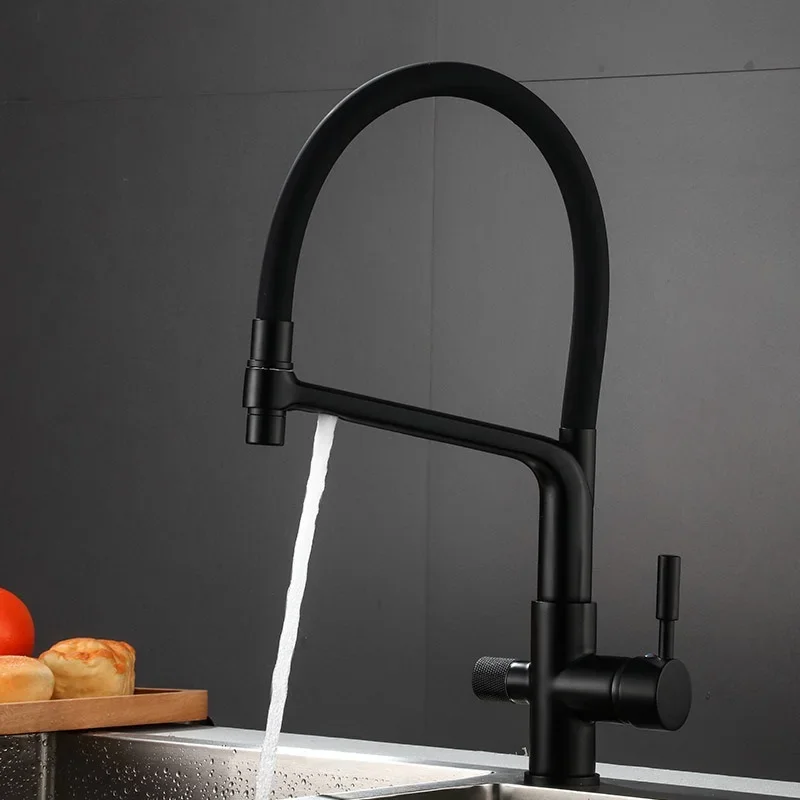 3 Way Water Filter faucets spray brass sanitary ware kitchen faucets mixer taps kitchen sink faucet purifier outlet