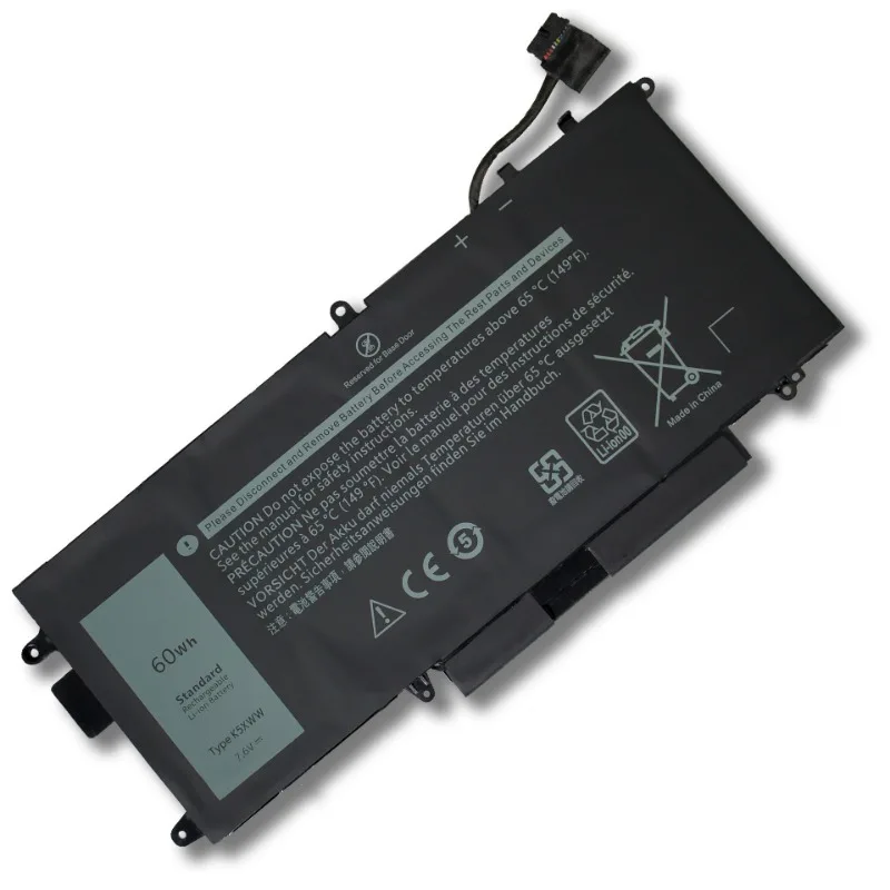 Brand New K5XWW Laptop Battery 7.6V 60Wh 7895mAh for Dell Latitude 12 5285 7390 5289 7389 2-in-1 71TG4 CFX97 High Quality
