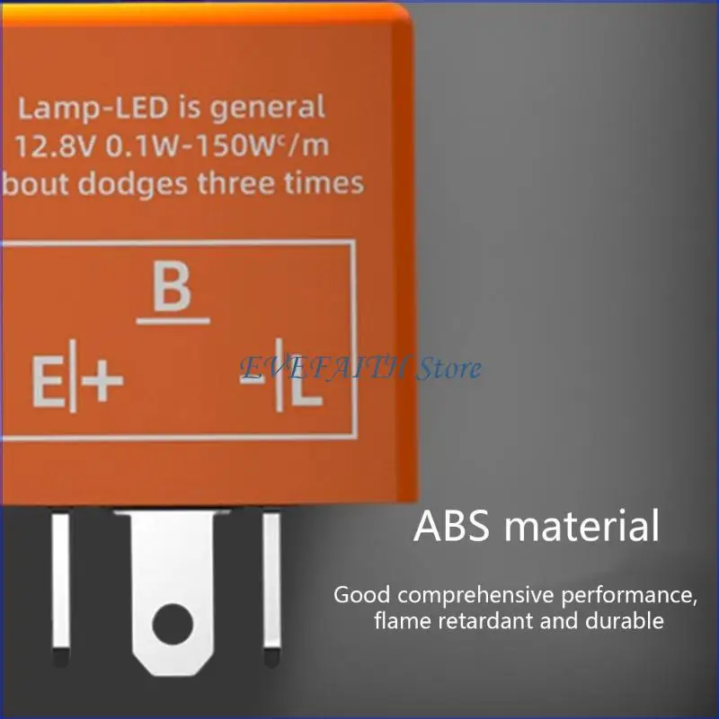 124B 12V LED Flasher-Relay Switch Adjustable Frequency Turn Signals Hyper-Flashing For Motorcycle Accessories