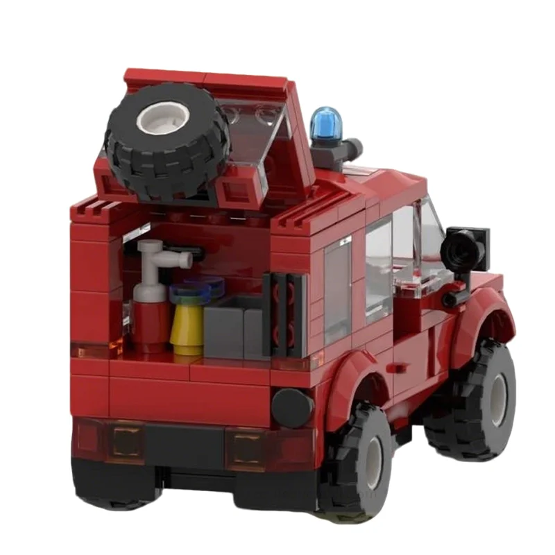 186-teiliges MOC Mercedes-Benz G-Klasse Stadt-Feuerwehr Modellbausatz Spielzeug Weihnachtsgeschenk Architektur DIY Kreative Idee Bausteine
