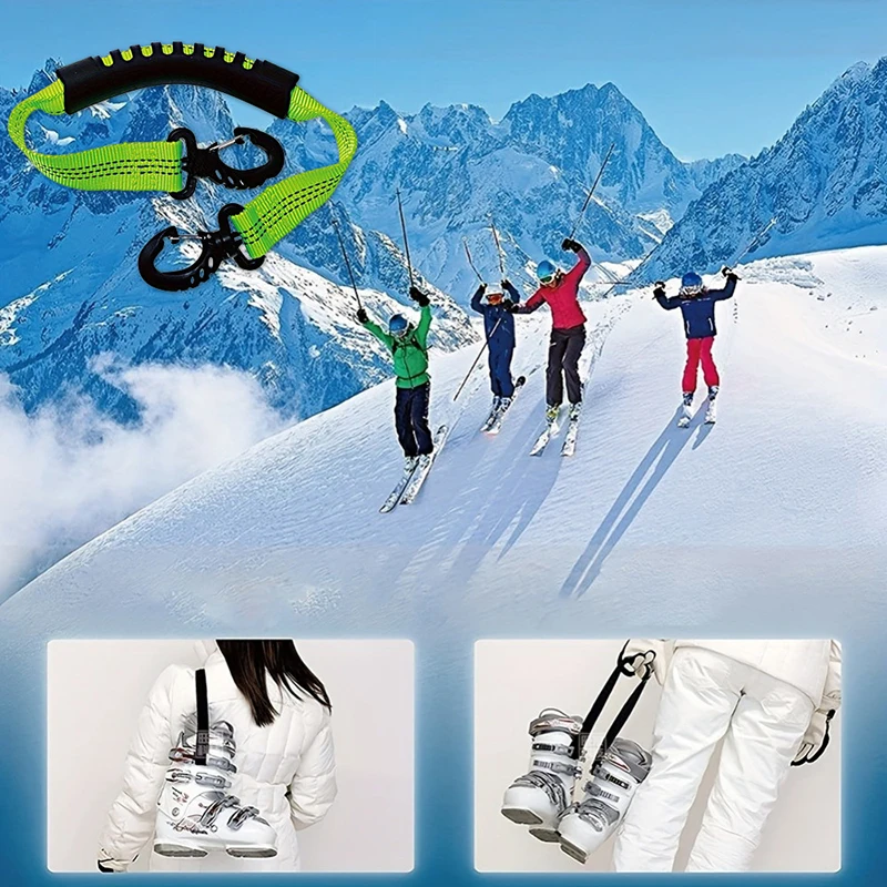 Sepatu bot Ski multifungsi, sepatu bot Ski mengikat tali tangan sepatu roda tetap musim dingin luar ruangan