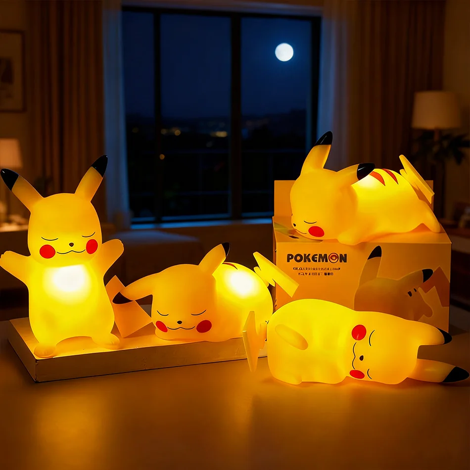 

Pokemon Pikachu Night Light Cute Anime Soft Light Bedroom Bedside LED Light Room Decoration Christmas Children's Toy Gift