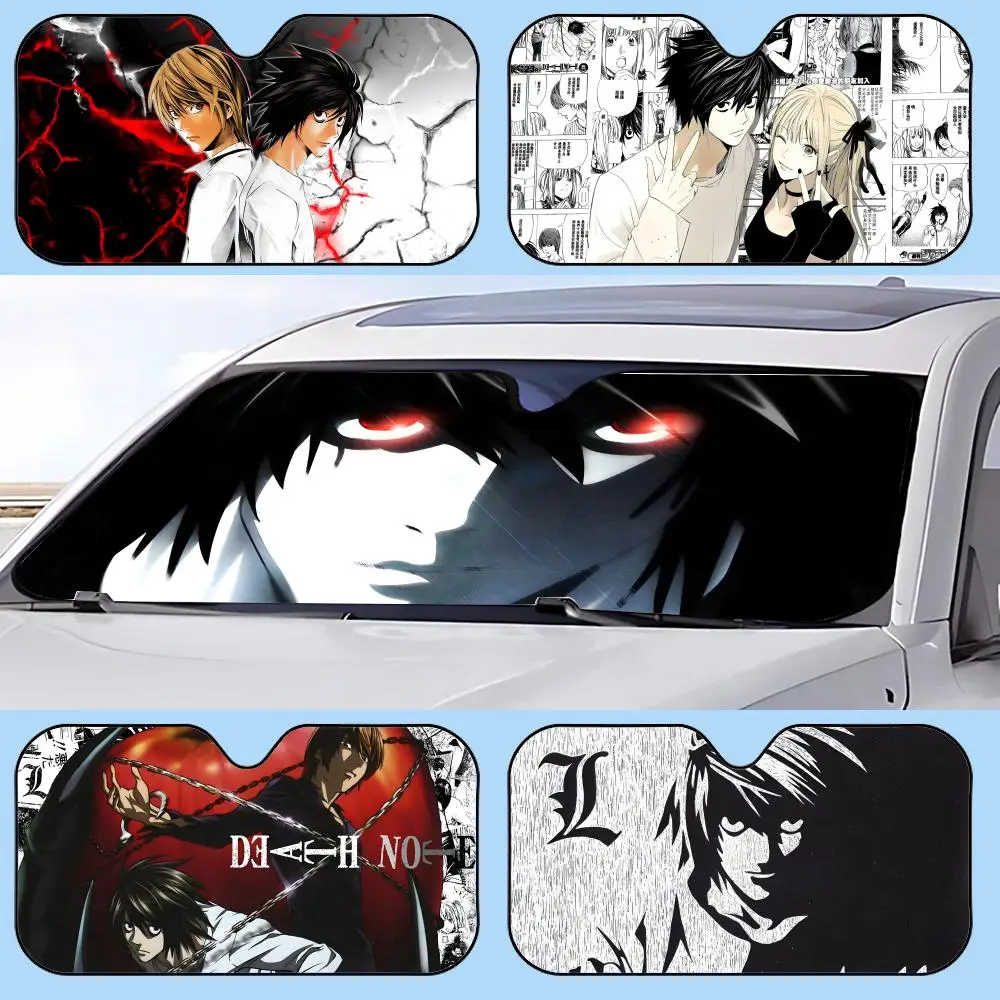 

Anime D-Death N-Note Sun Visor Retractable Car Sun Visor Anti-Glare UV Protection Front Window Sunshade