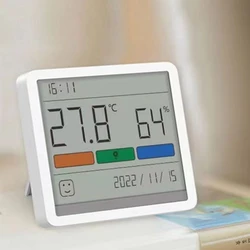 DUKA Atuman LCD Electronic Digital Temperature Humidity Meter Clock Mini Temperature Humidity Sensor Indoor Hygrometer