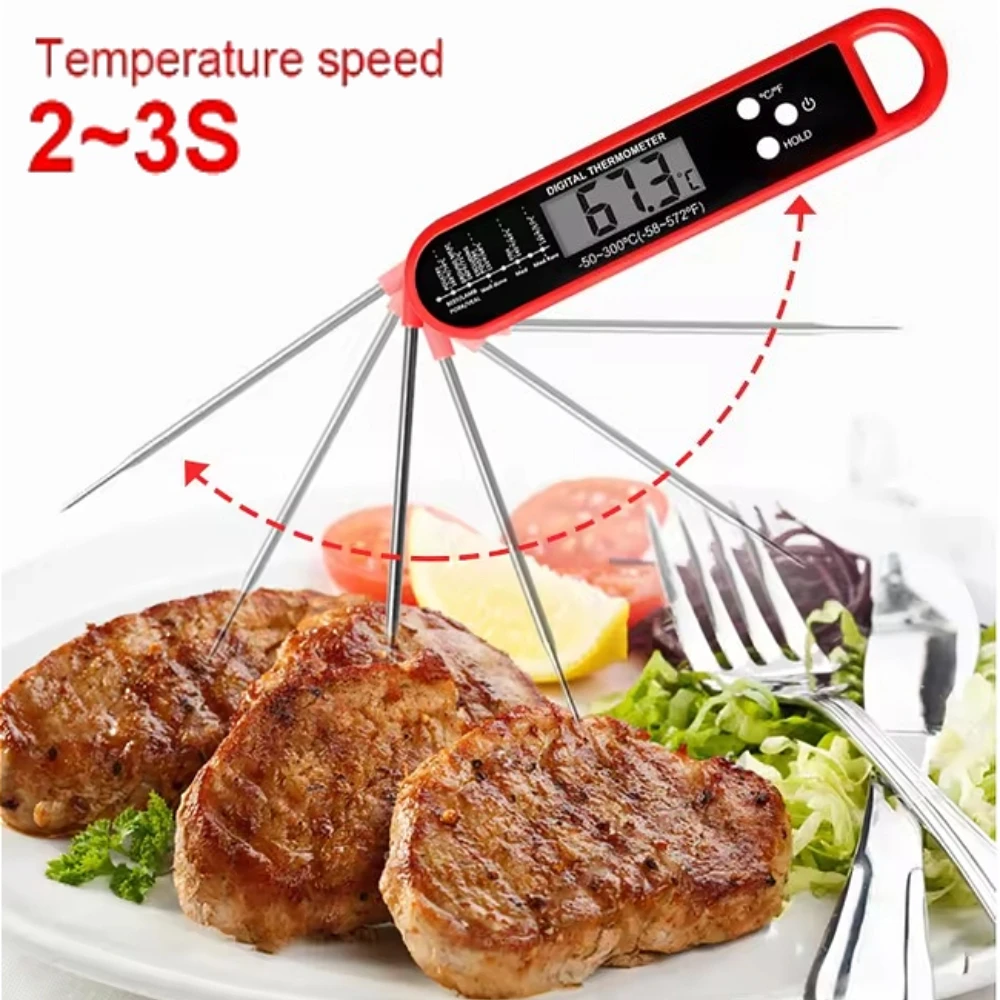 Meat Thermometer Digital, Instant Read Food Thermometer for Cooking, Candy, Deep Fry, BBQ, Grill, Smoker and Roast, Camping