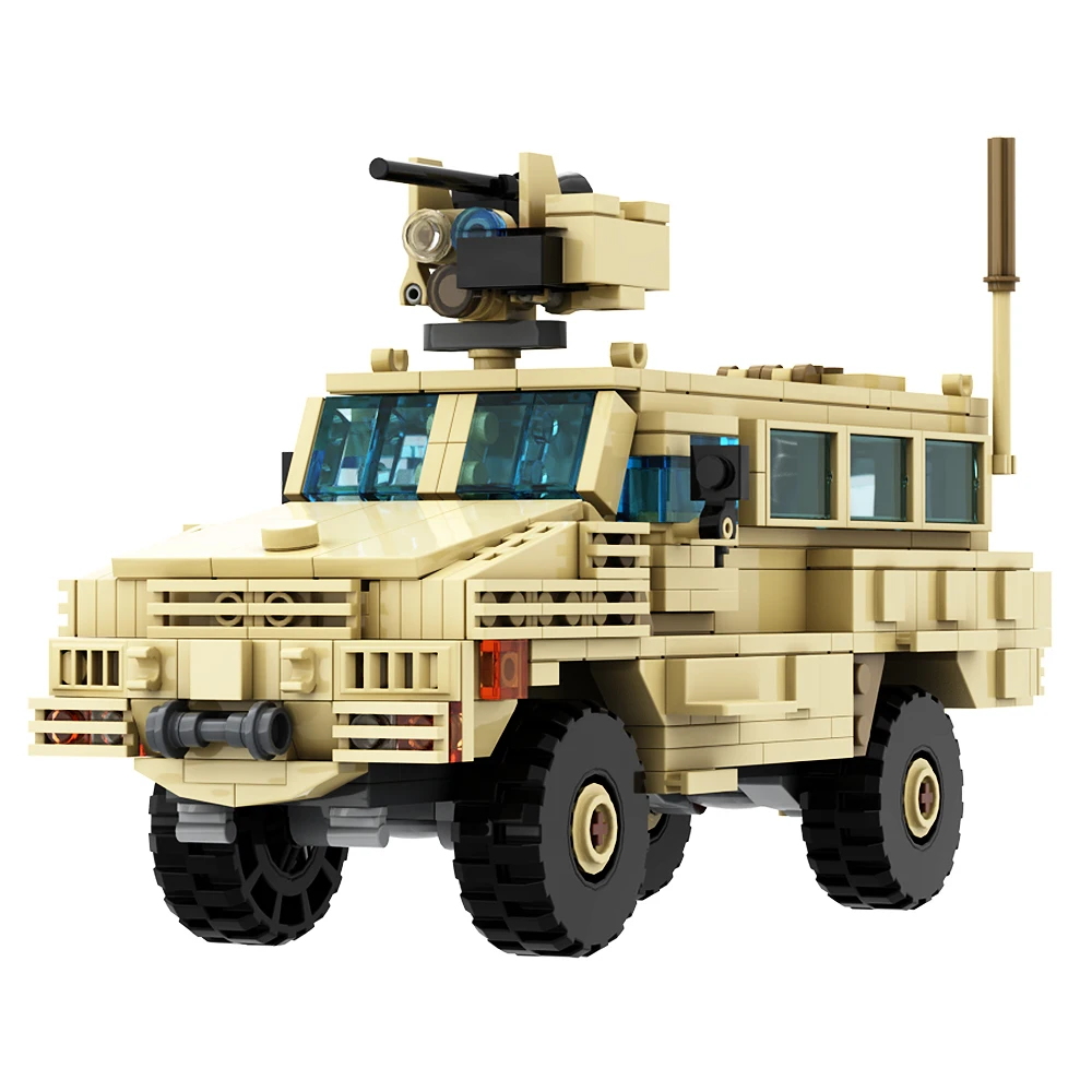 MOC City Truck RG-31 Mk.5E Cat.1 MRAP  Building Block set Military Series RG-33L Cat.2 Combat Transport Vehicle Brick Kid Toys