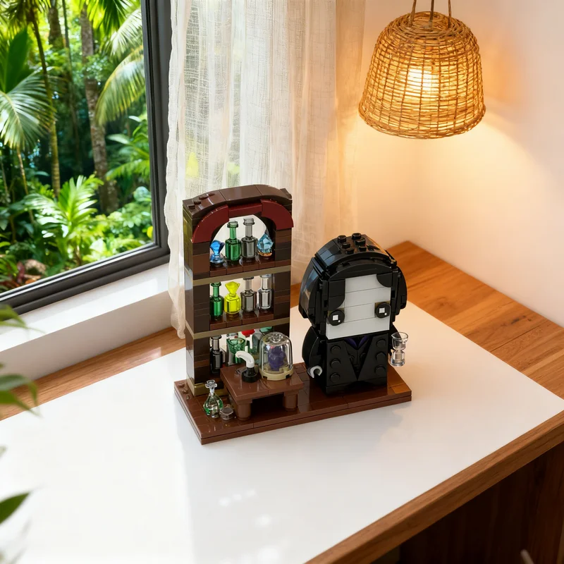 

288pcs MOC Teacher Severus Brickheadz Model Building Blocks Toy Gift Creative Display Collectible Desk Premium Adult Kids Home