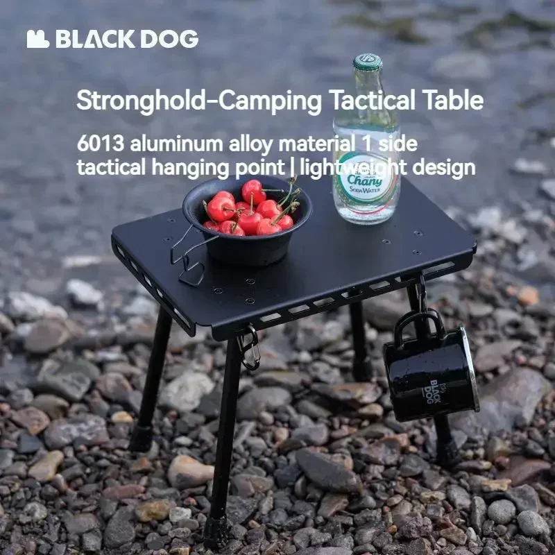 Naturehike BLACKDOG 2 In 1 Tactical Folding Table Ultralight Portable Stool Outdoor Camping Aluminum Alloy Multifunctional Chair