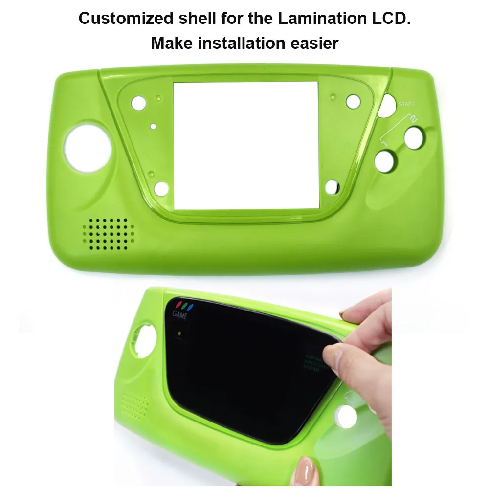 3.5 بوصة لـ SEGA Game Gear مغلفة HD Retro Pixel IPS LCD Kit مع غلاف مخصص سهل التركيب لوحدة التحكم SEGA GG #2