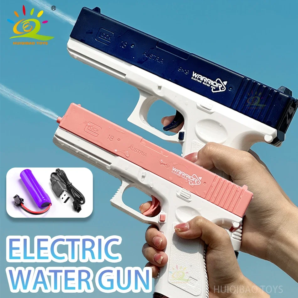 

HUIQIBAO Boys Summer Water Toy Gun Electric Toys Outdoor Beach Large-capacity Outdoor Fun Firing Swimming Pool Adult Toy