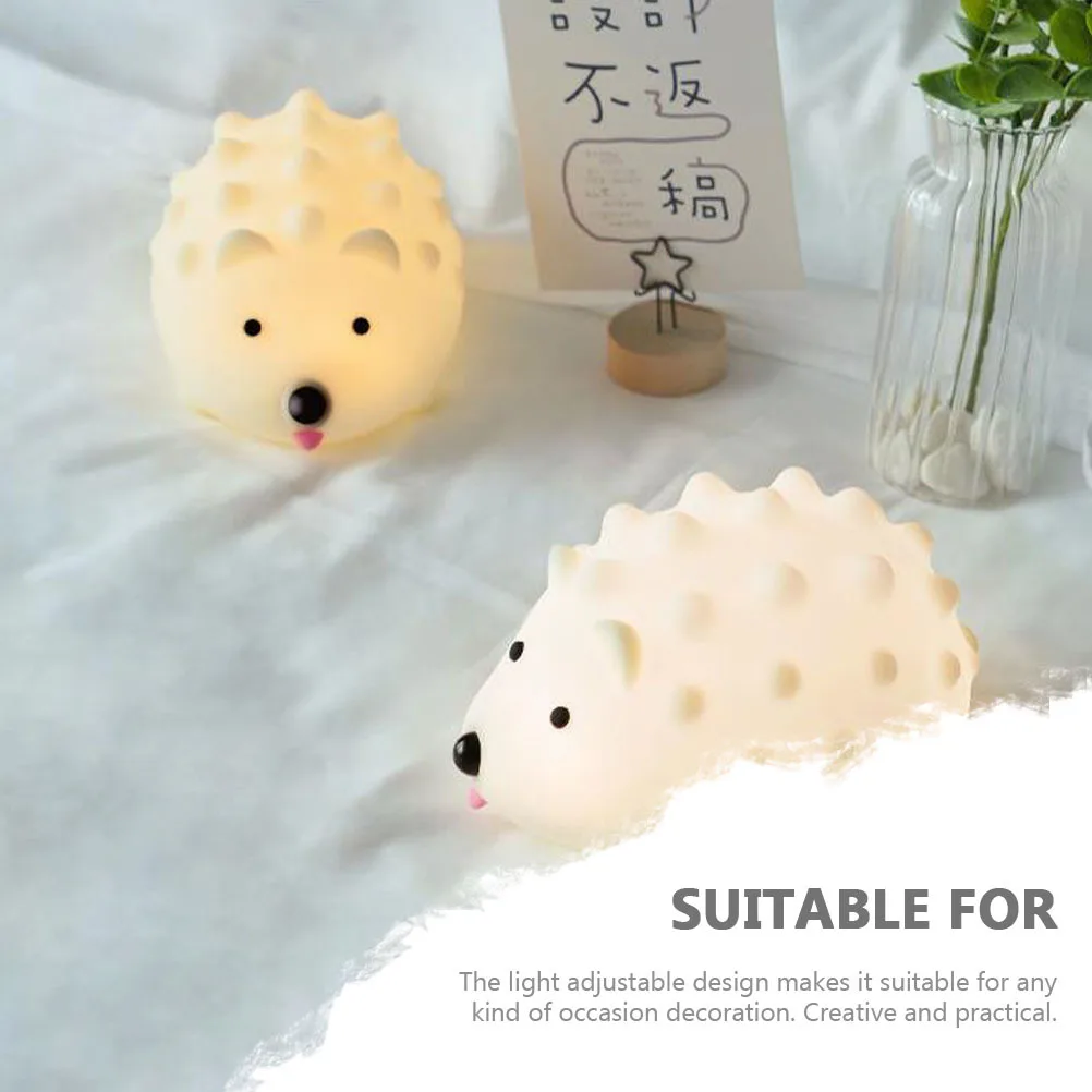 

Hedgehog Night Light Silicone Desktop Lamp Small Night Reading Lamp Adjustable USB Rechargeable Nursing Bedside Decor