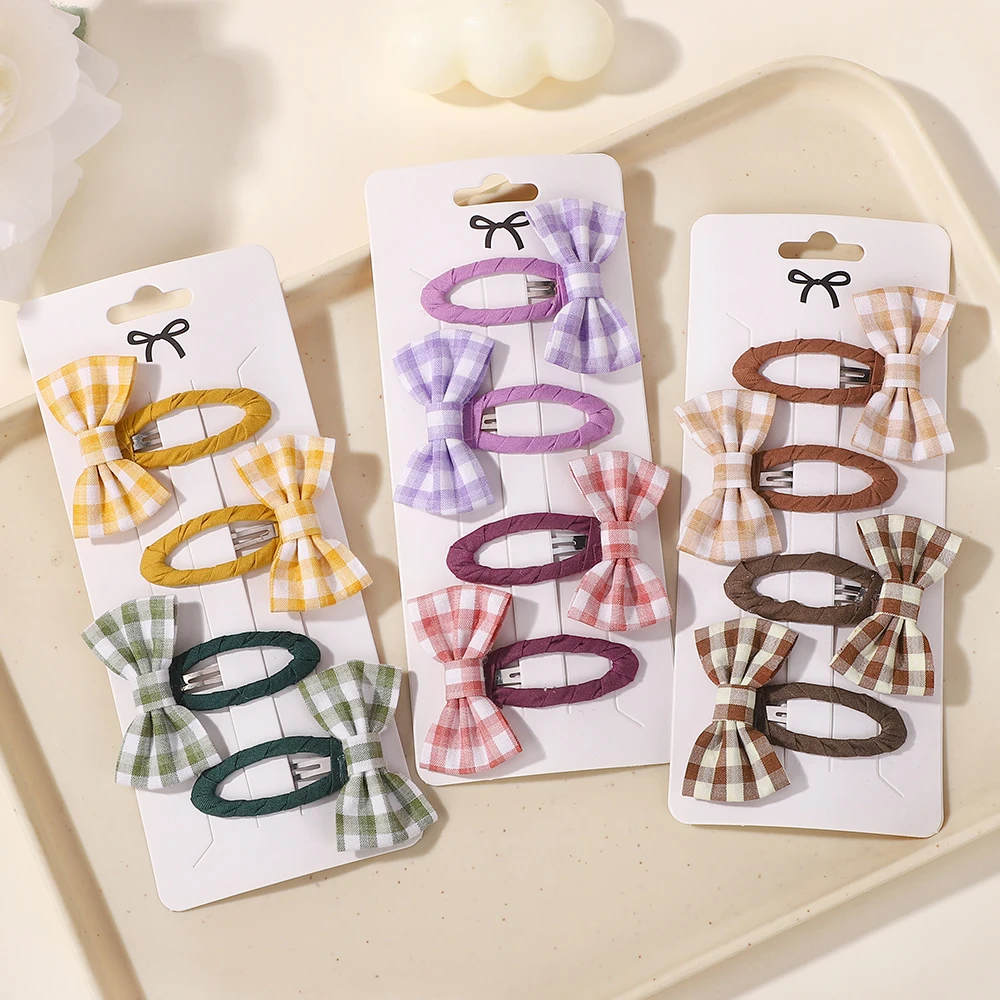 

Детские бантики, 2 шт./лот, милые клетчатые банты, заколки для волос, бутиковые заколки для девочек, аксессуары, милая детская челка для волос, головной убор из сплава BB
