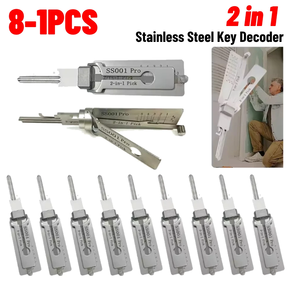 Lockpicking Lock Decoder SS001 O-ring Pickup Kit Pick Locksmith Tools Key Decoder Precision Hook Door Maintenance Repair Tools