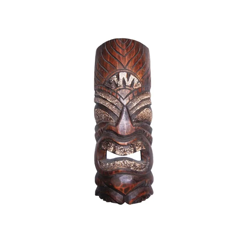 Hand carved WoodMask Hawaiian Tribal Polynesia Style Island Crafted Mask Home Decoration