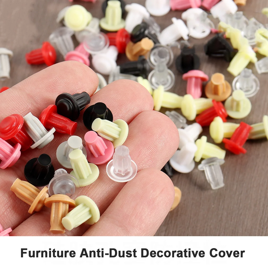 100–500 Stück Silikon-Stoßstangenstopfen, 5 mm, Schranktür-Antikollisions-Pads, unsichtbare Schraubenlochabdeckung für Holzbearbeitung, DIY-Dichtungsstopfen