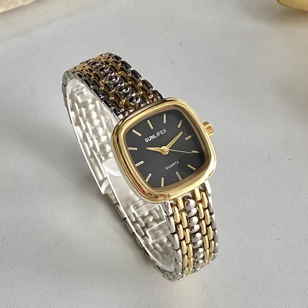 Silver Gold Watches Women Elegant Small Square Dial Ladies Quartz Watch Simple Wristwatches Female Dress Clock zegarek damski