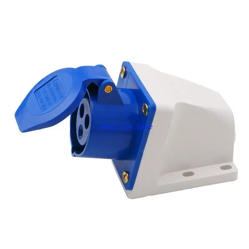 31GJ 16 Amp 3 Pin Industrial Socket 220-250V Weatherproof IP44 2P+E 3Phase 16A