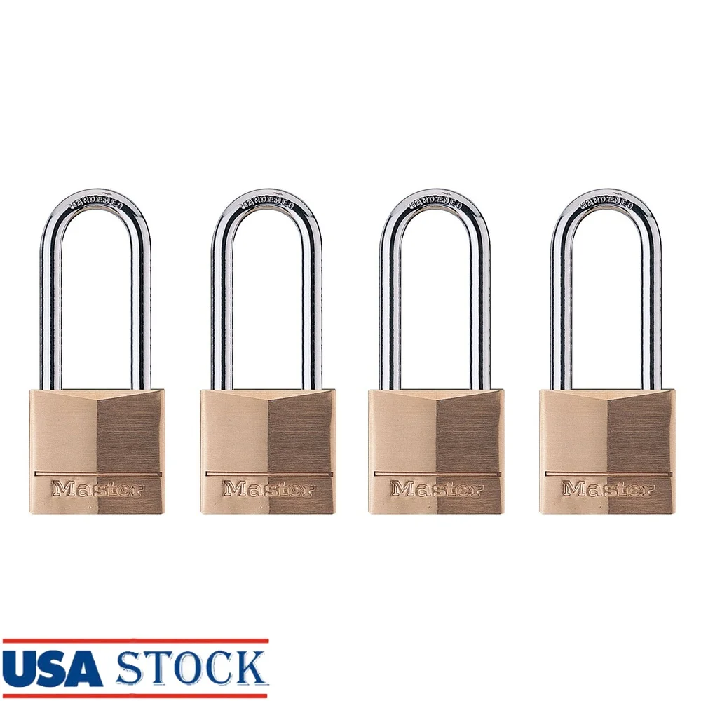 

Solid Brass Padlock 40mm with Key 51mm Shackle Hardened Steel Security Lock Durable Indoor Outdoor Use