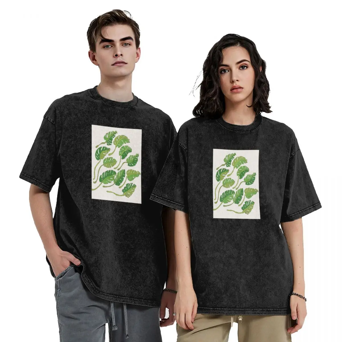 

Monstera Plant Leaves T-Shirt customs Short sleeve tee hippie clothes for a boy plain white t shirts men