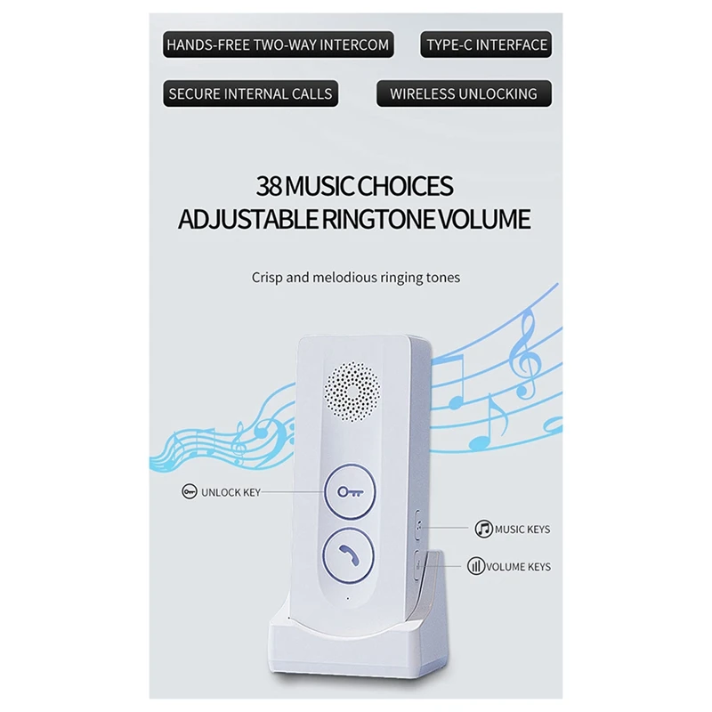 New 800M Long Distance Outdoor Doorbell Wireless Intercom Door Phone Unlocking Two-Way Intercom 433Mhz