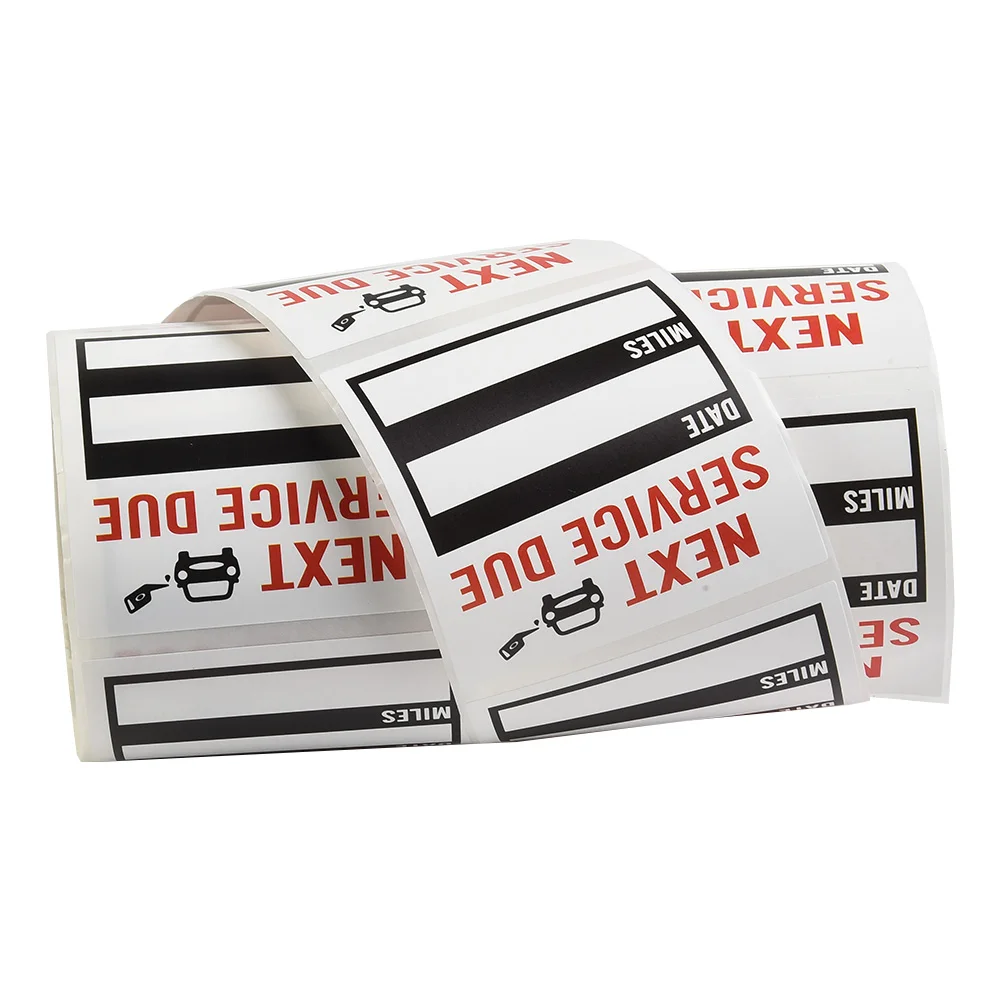 1 Roll Reminder Stickers 1 Roll 2*2inch Automotive Tools Oil Change for service Reminder Stickers Truck Car Brand New None