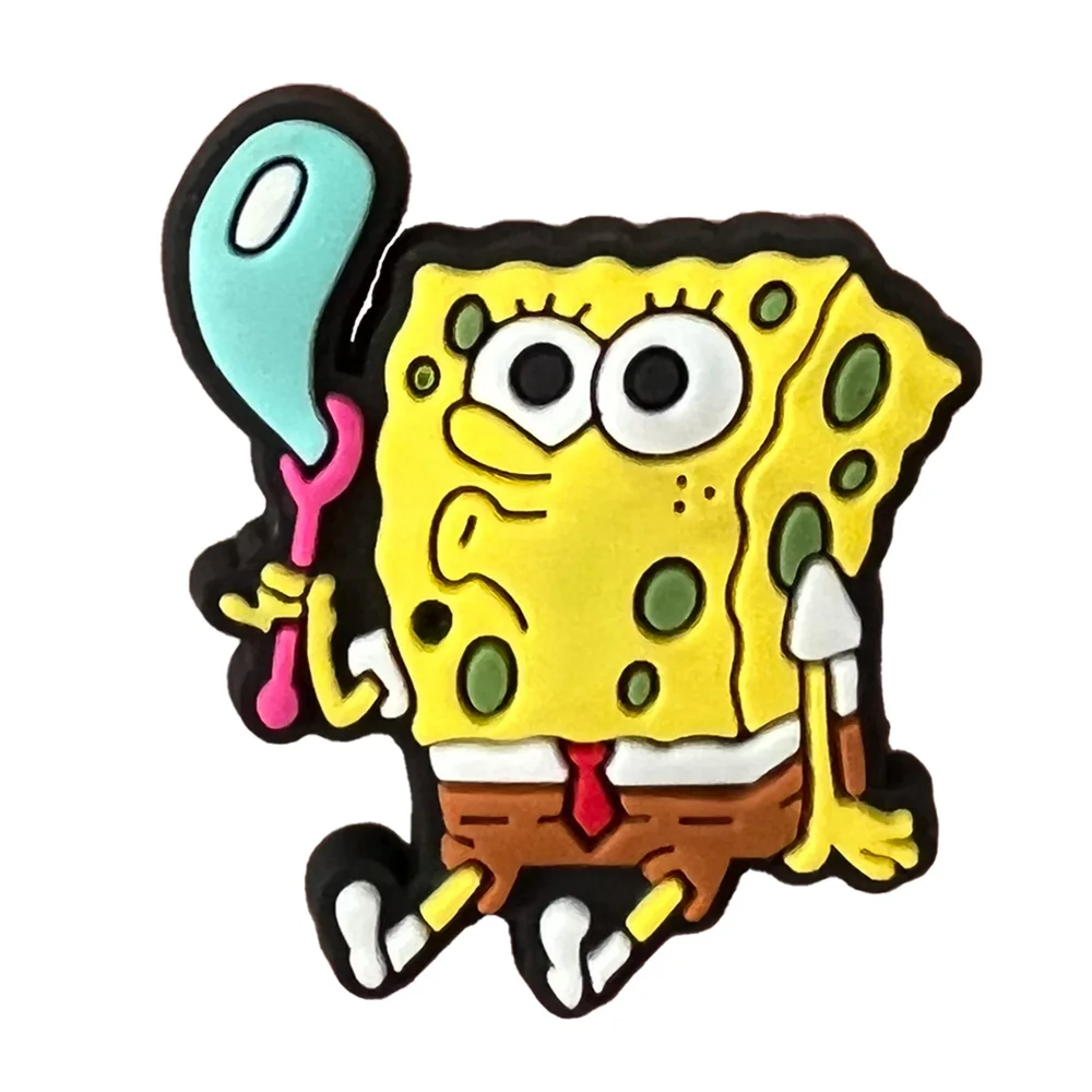 5-30PCS SpongeBob Schwammkopf Schuh Charm Mix Großhandel PVC Dekoration Schnalle Sandale Schuh Abnehmbare Wasserdicht Zu Weihnachten geschenke – Detail 7