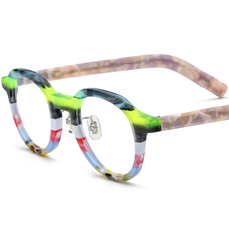 

Glasses Frames For Men Women Striped Retro Clear Reading Prescription Eyeglass Frame Classic Classic Eyewear Fashion Eyeglasses