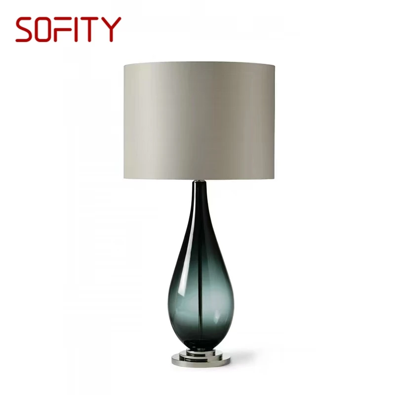 

SOFITY Nordic Modern Glaze Table Lamp Fashionable Art Iiving Room Bedroom Hotel LED Personality Originality Desk Light