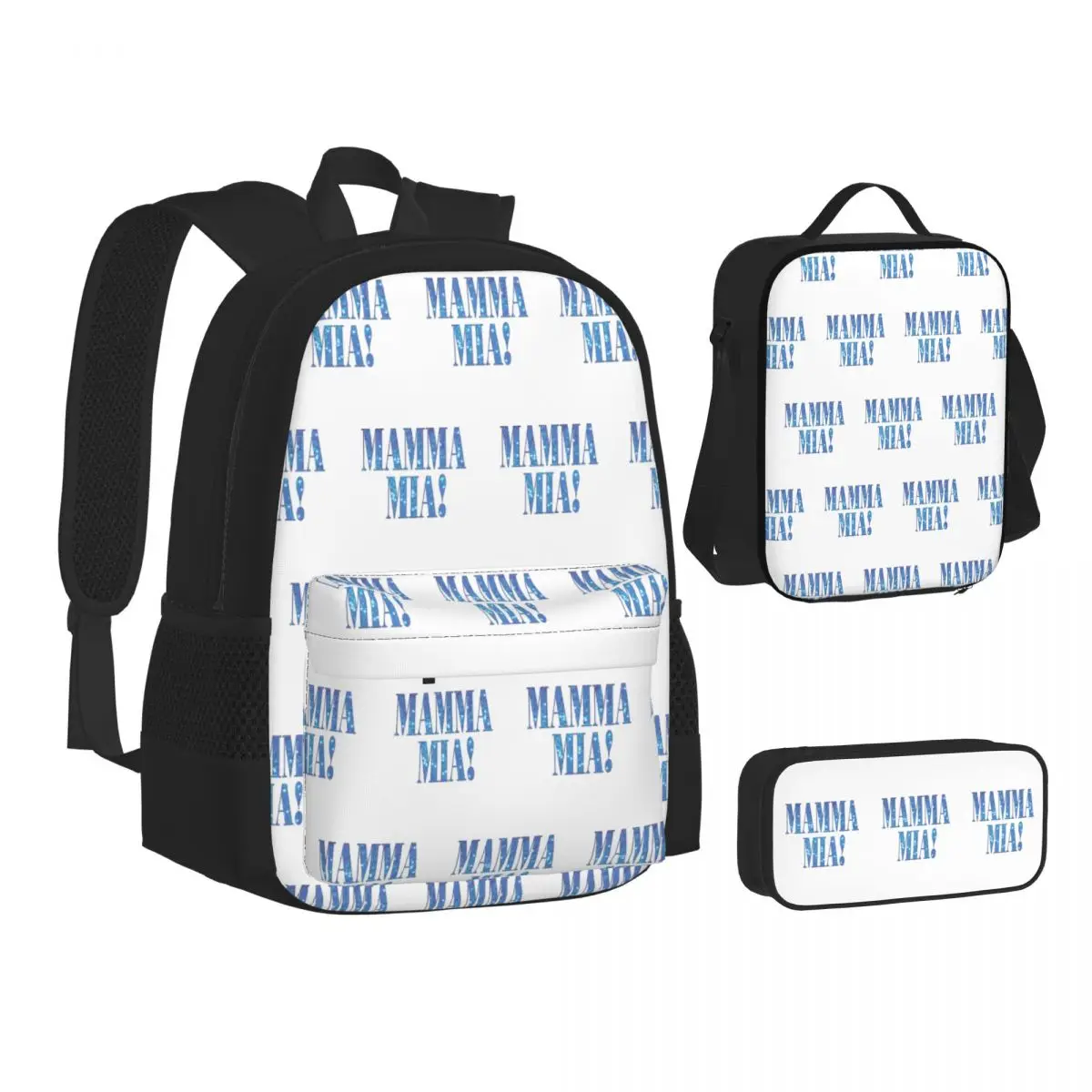 

Mamma Mia -disco Backpacks Boys Girls Bookbag Children School Bags Kids Rucksack Lunch Bag Pen Bag Three-Piece Set