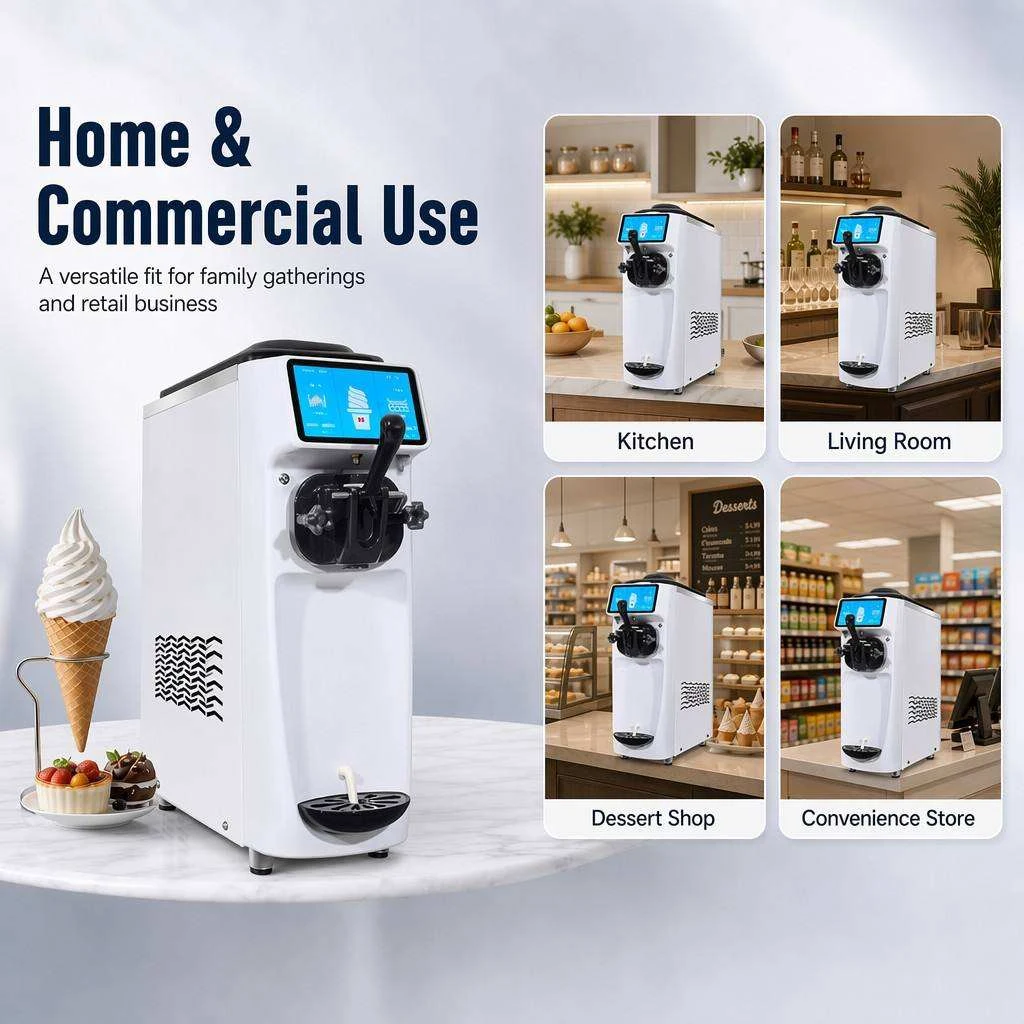 Automatic Commercial Spaghetti Noodle Press Machine Multi-function Gelato Ice Cream Maker For Fruit Milk Dessert Shop