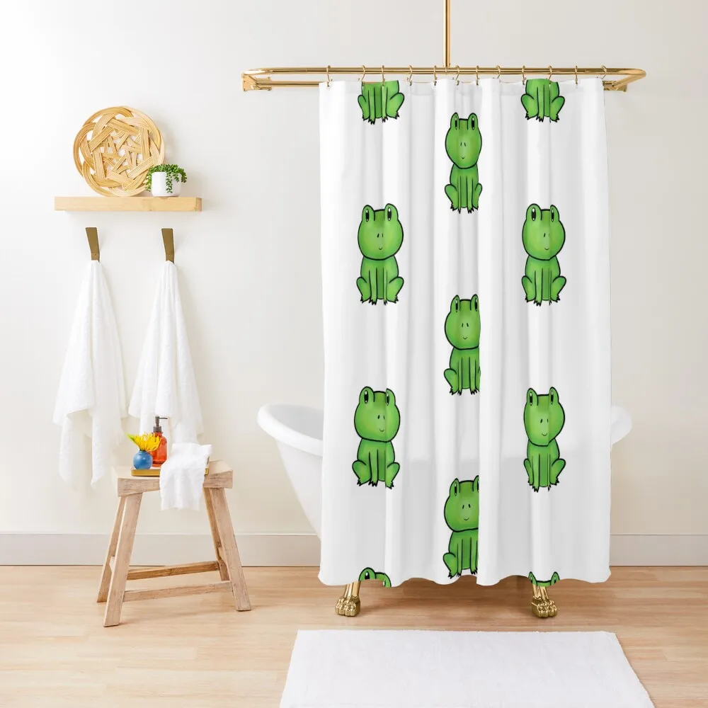 

Cute Little Green Frog Shower Curtain Shower Bath Bathroom For Shower Toilet Accessories Bathroom Curtain