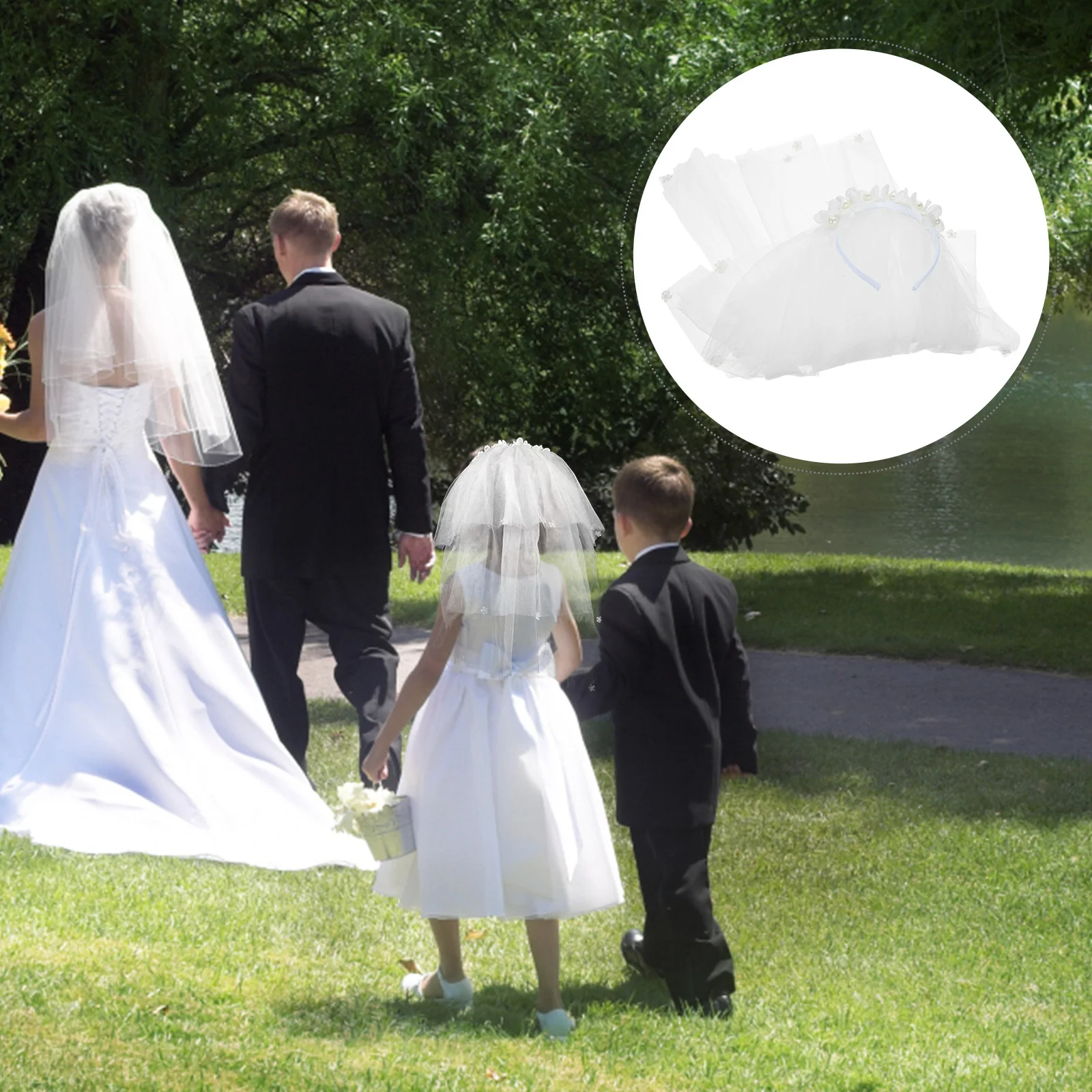 

Повязка на голову с жемчужной вуалью для аксессуаров для волос, легкий праздничный головной убор, карнавал, день рождения, Рождество