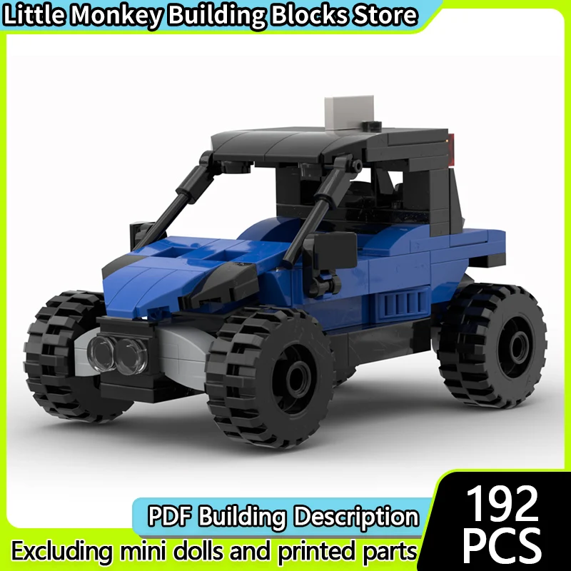 

City Car Model MOC Building Bricks Blue All-Terrain Vehicle Modular Technology Gifts Holiday Assemble Children Toys Suit