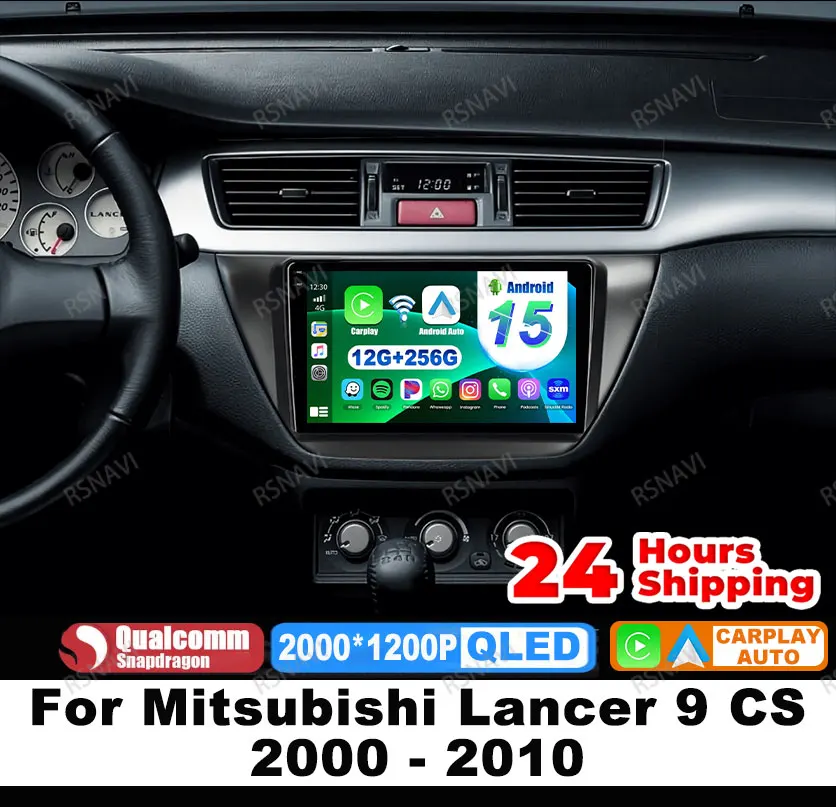 

Car Radio Android 15 For Mitsubishi Lancer 9 CS 2000 - 2010 GPS Qualcomm Head Unit Autoradio Wireless Carplay Auto BT QLED DSP