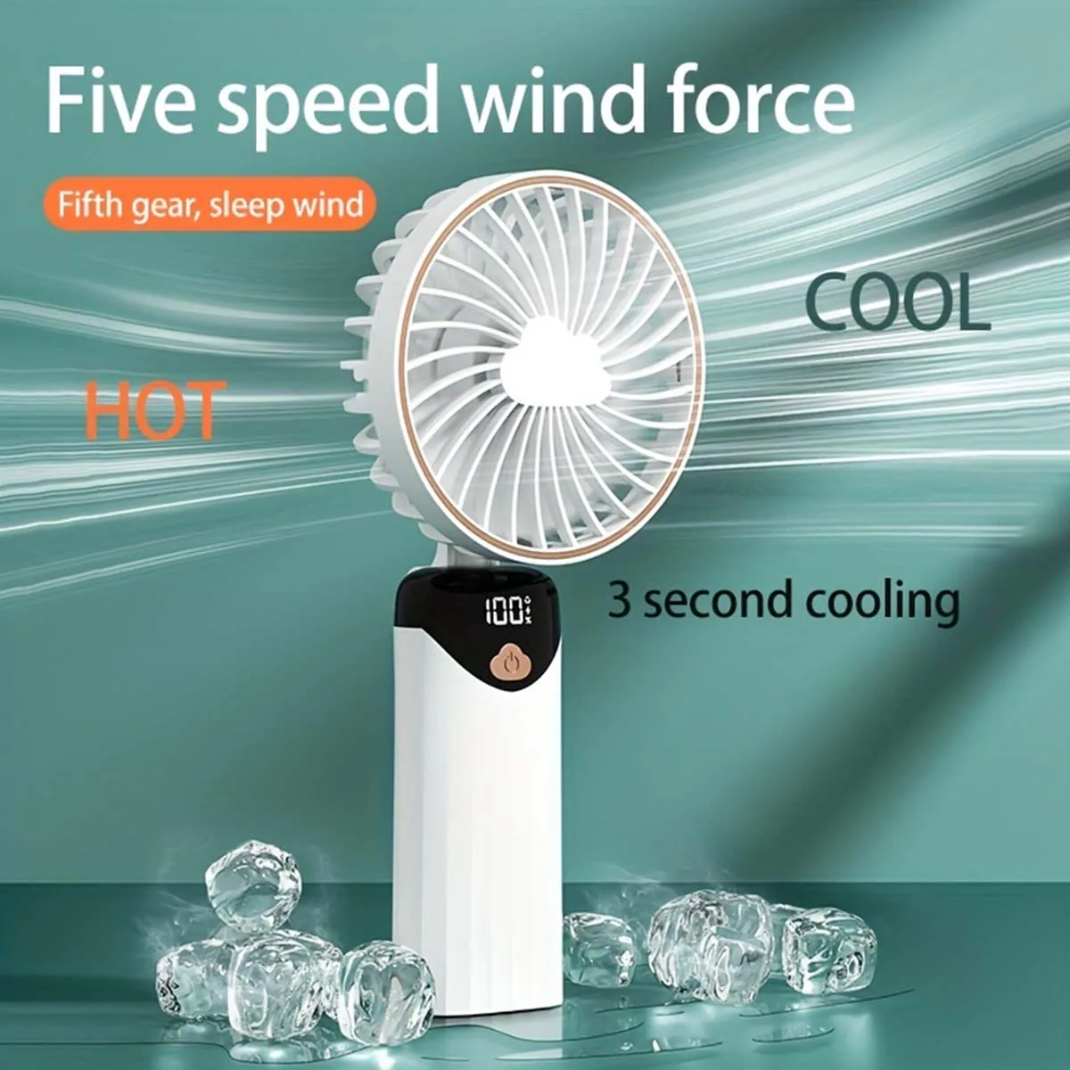 Electric Portable Fan Air Conditioner Mini Cooler Rechargeable Handheld Fans for Home Outdoor Hand Usb Conditioning Blades