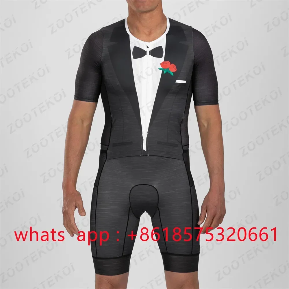 

ZOOTEKOI 2023 Men Skinsuit Bicycle Jumpsuit Triathlon Suits Maillot Ciclismo Running Aviation Suit Mtb Racesuit Pro Team Uniform