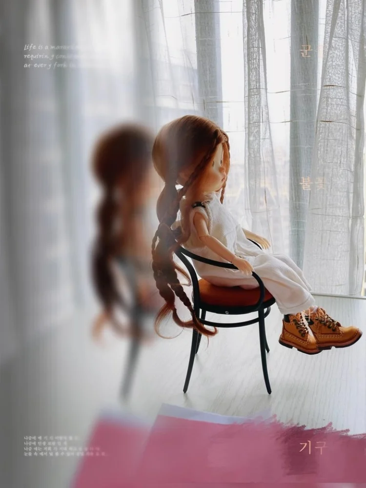 1:6 Doll House Mini Model Furniture Accessories Vintage TON30 Armchair Bjd Ob11 Gsc Blyth Soldier Lol Miniatures Metal Chair Toy