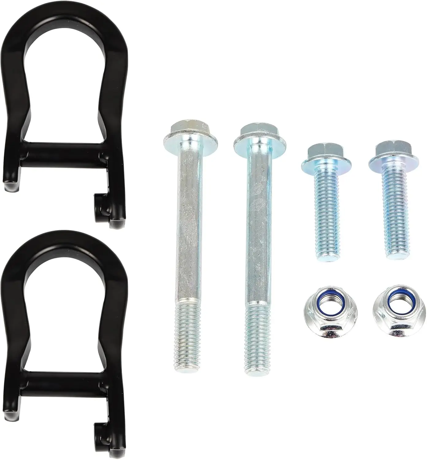 

2 шт. передние фаркопы для нижнего бампера автомобиля, кольцо прицепа, совместимое с Chevy Silverado 1500 2019-2022, черный