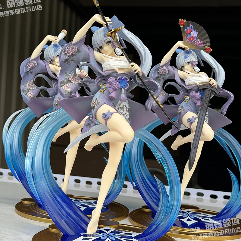 

Original Domestic White Heron Princess Statue Sword Dancing Anime Costume Blue Hair Cute Girl Collectible Figure Model In Stock