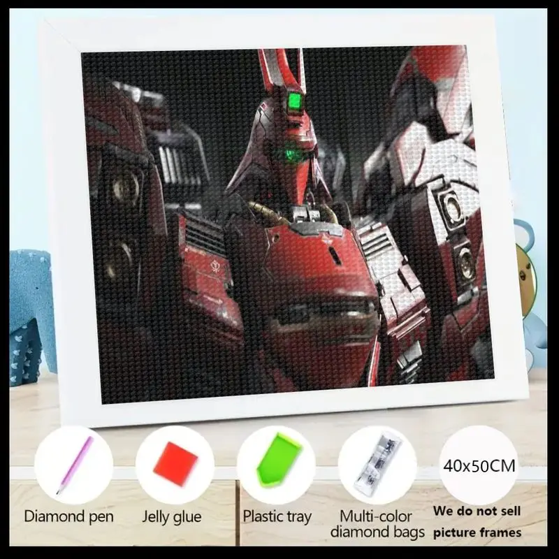 

1 шт. 5D DIY Полный дрель Набор для алмазной живописи, Epic Red Mech Robot Sci-Fi Art Gem Painting, 40x50 см Кристалл Горный Хрусталь Вышивка f